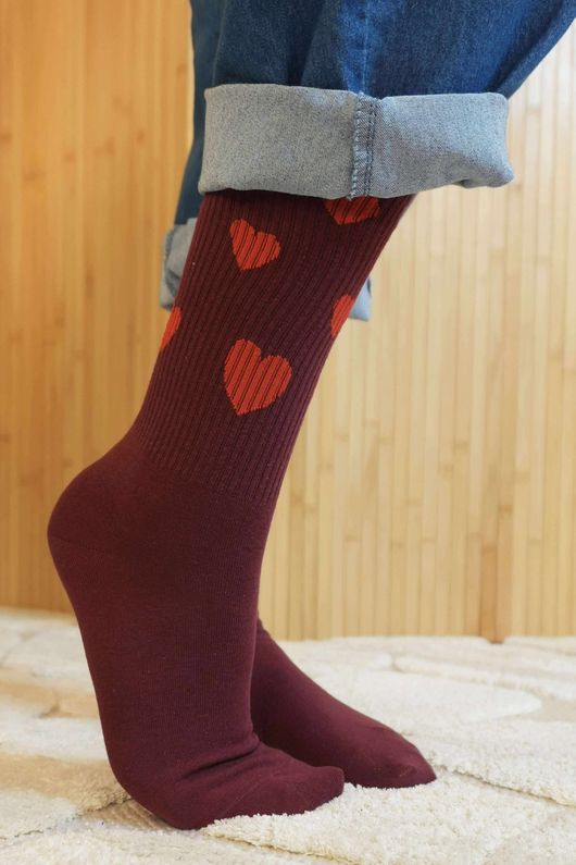 Heart & Sole Socks Burgundy